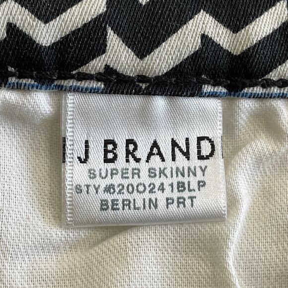 J Brand Berlin Print Super Skinny Leg Jean Mid Rise Women's Size 24 NWT - Picture 10 of 15